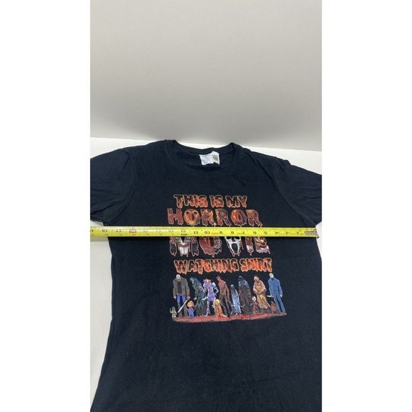 Women’s Medium Halloween This Is My Horror Movie Watching Shirt Black Graphic T- - Picture 5 of 7